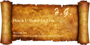 Hackl Gabriella névjegykártya